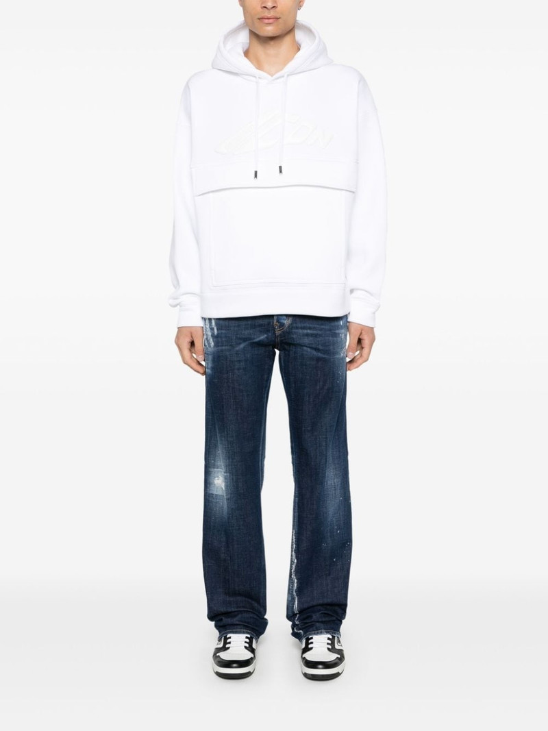 DSQUARED2 logo-debossed hoodie outlook