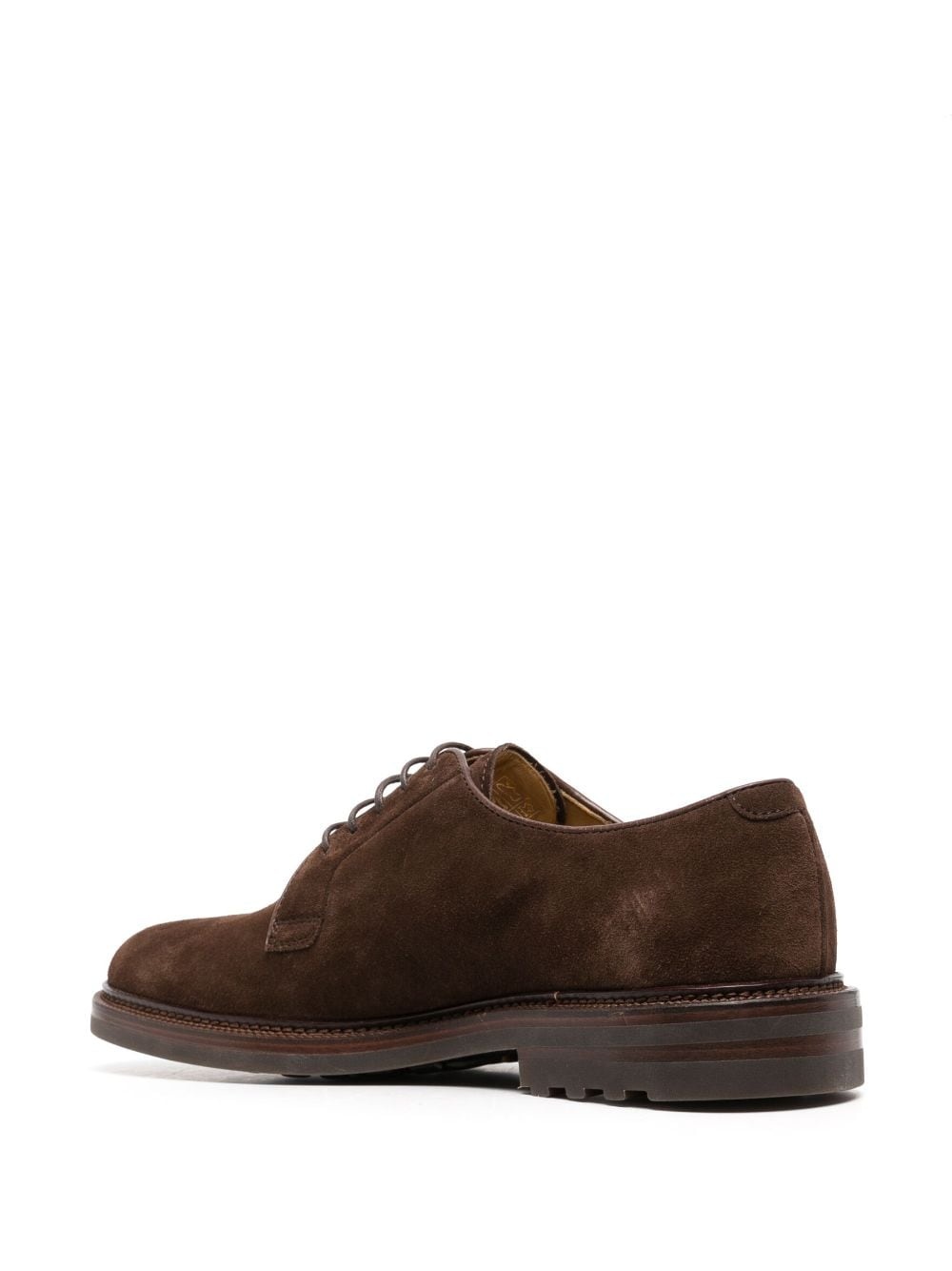 lace-up suede derby shoes - 3