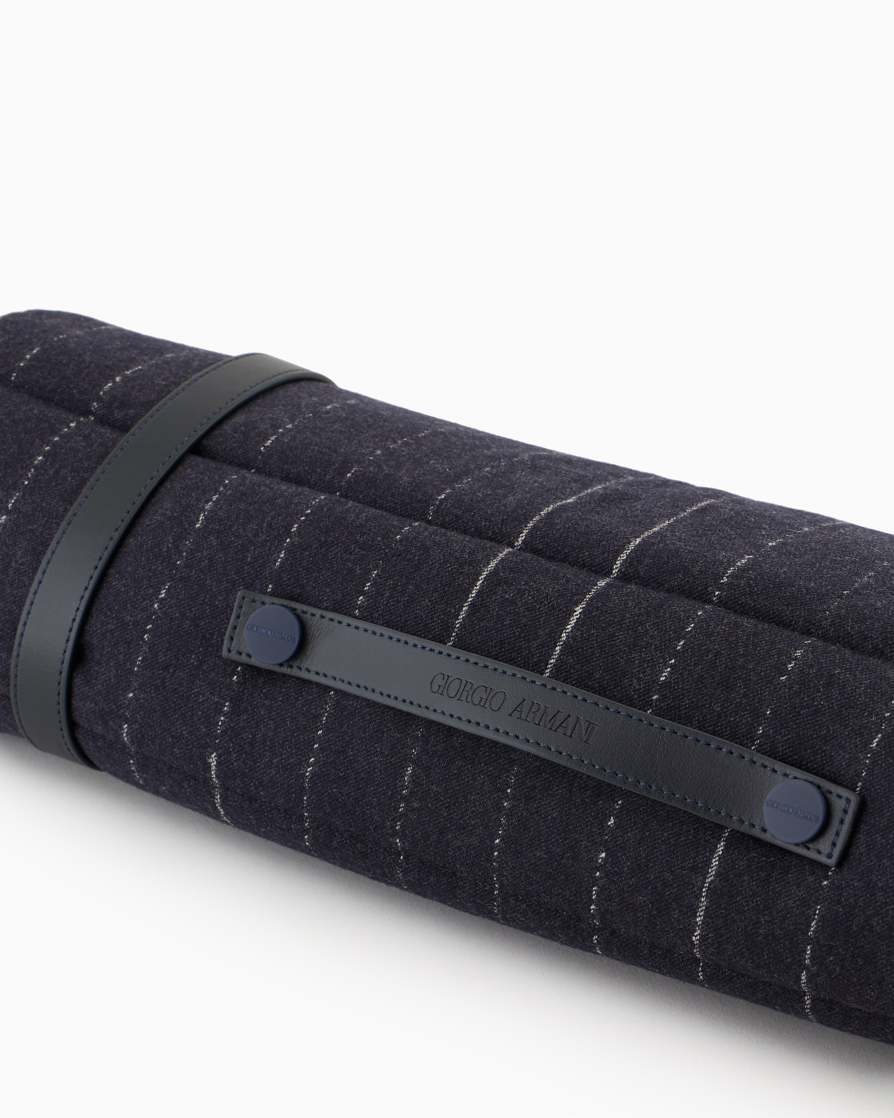 POLDO X GIORGIO ARMANI TRAVEL MAT IN PINSTRIPED VIRGIN WOOL - 5