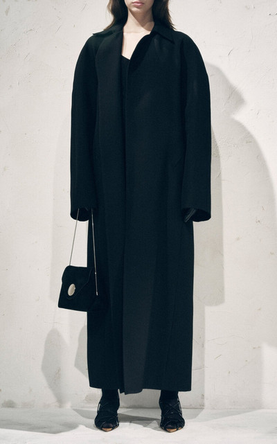 KHAITE Roth Long Flannel Coat black outlook