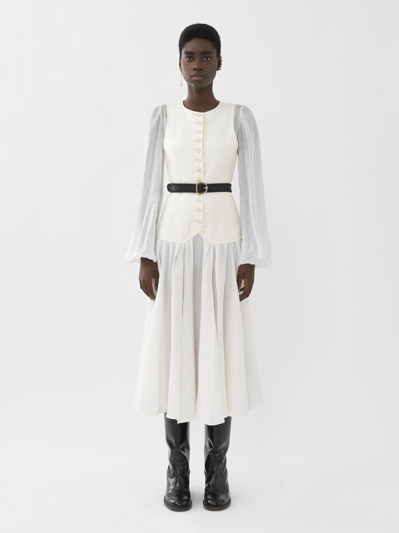 Chloé WAISTCOAT MIDI DRESS outlook