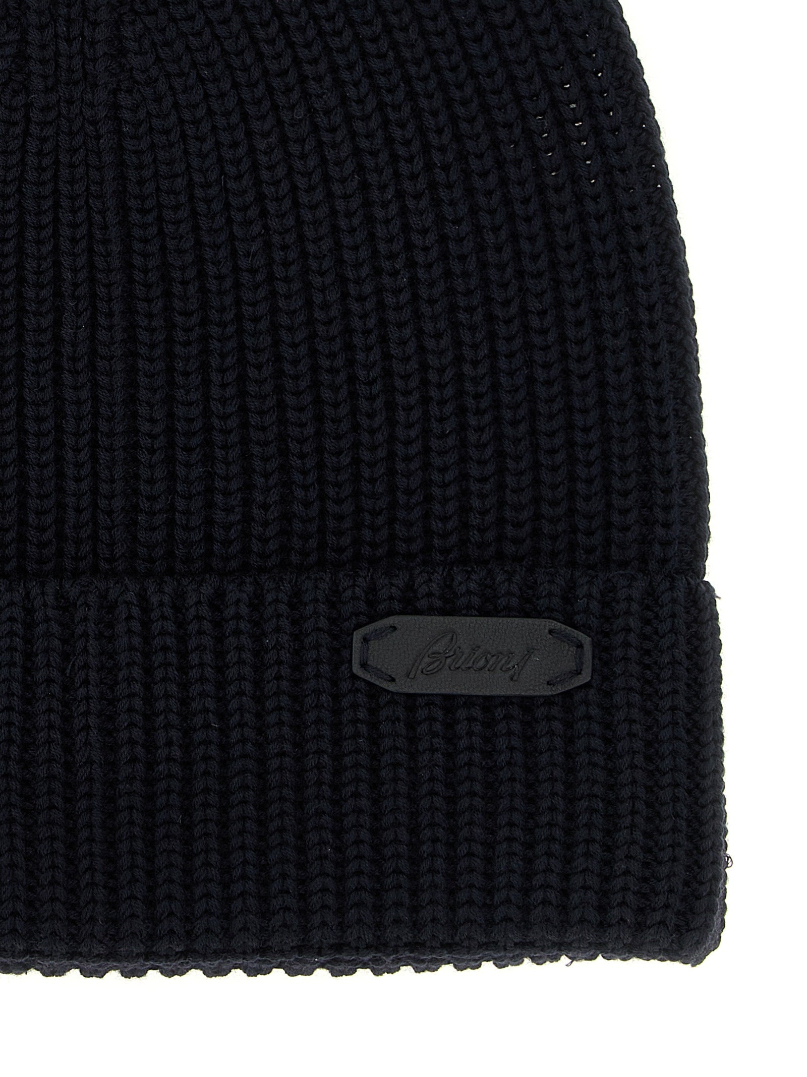 Ribbed Wool Beanie Hats Blue - 3