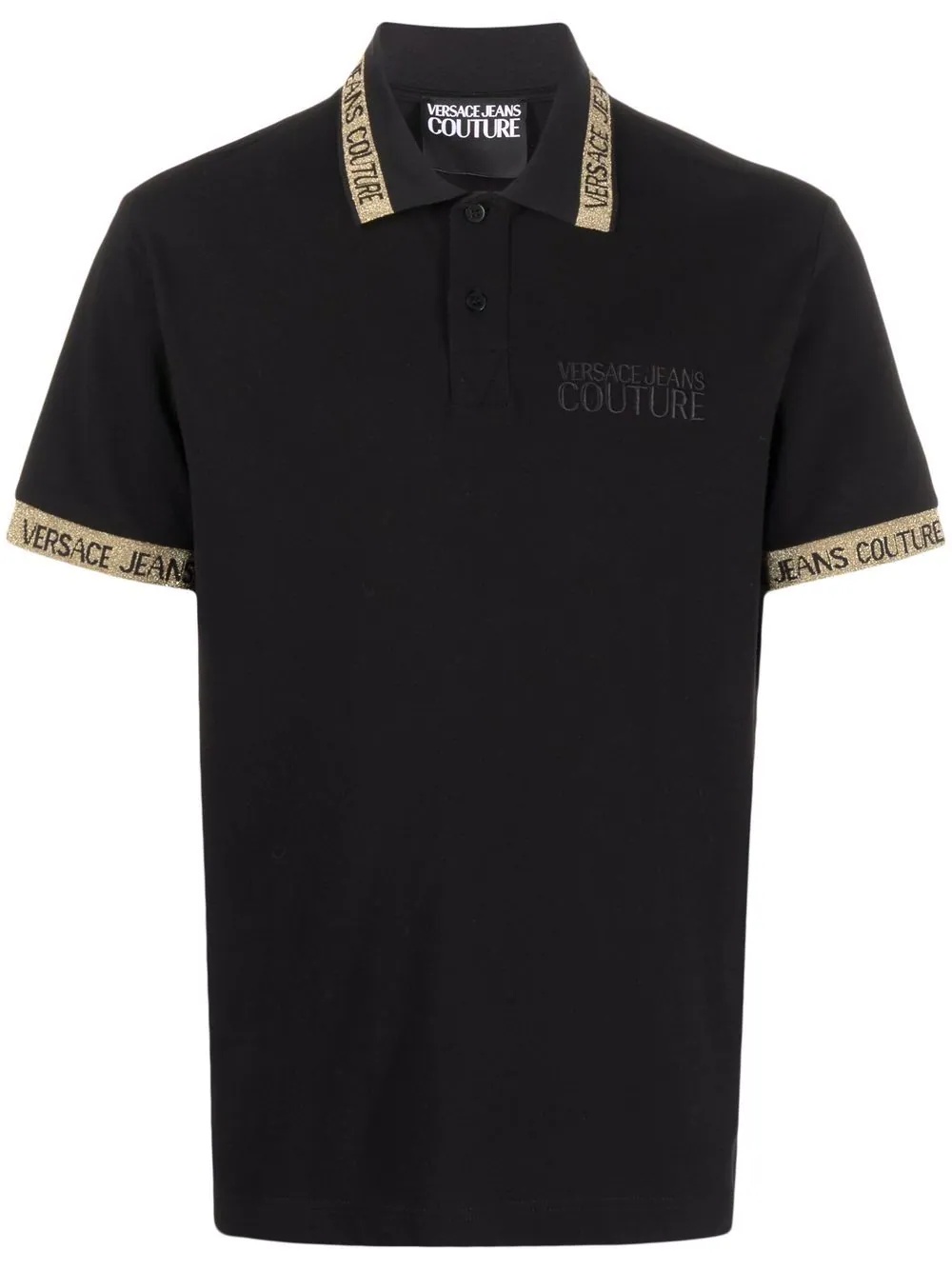 logo-trimmed polo shirt - 1