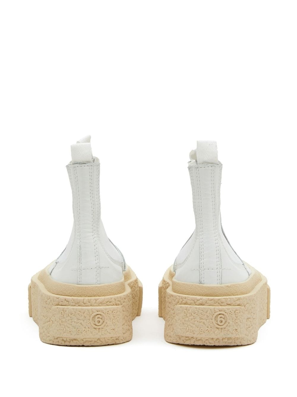 logo-patch leather ankle boots - 3