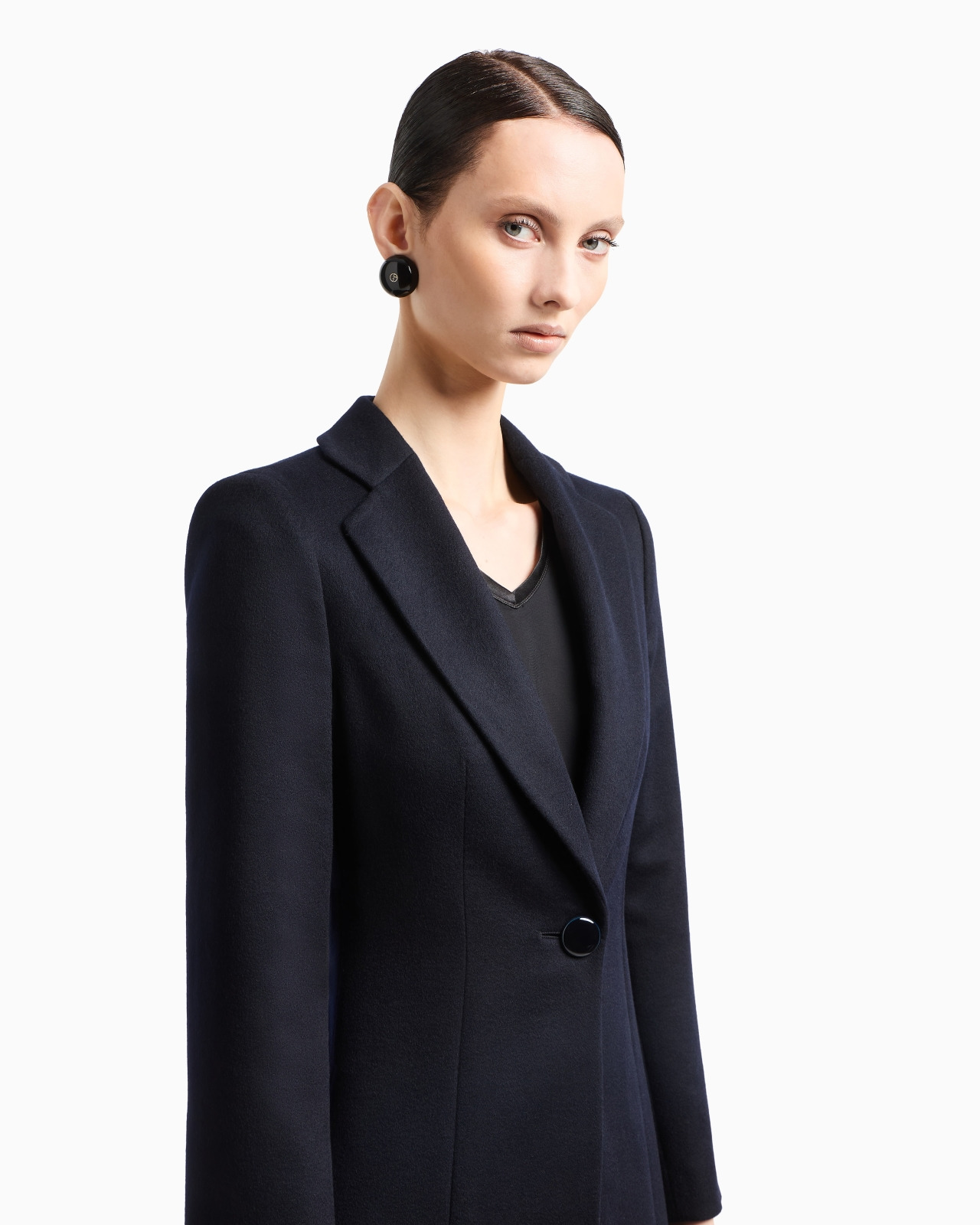 Pure cashmere single-breasted coat - 5