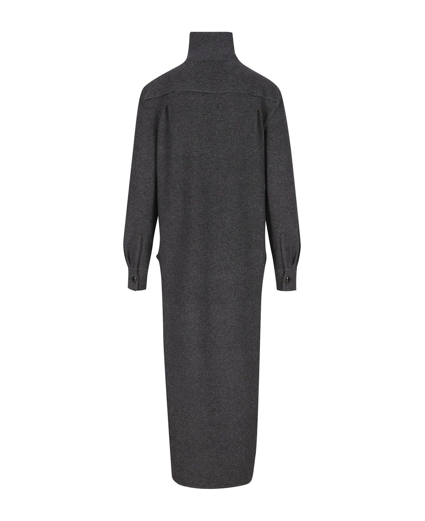 High-neck Long-sleeved Train Sweater - 2