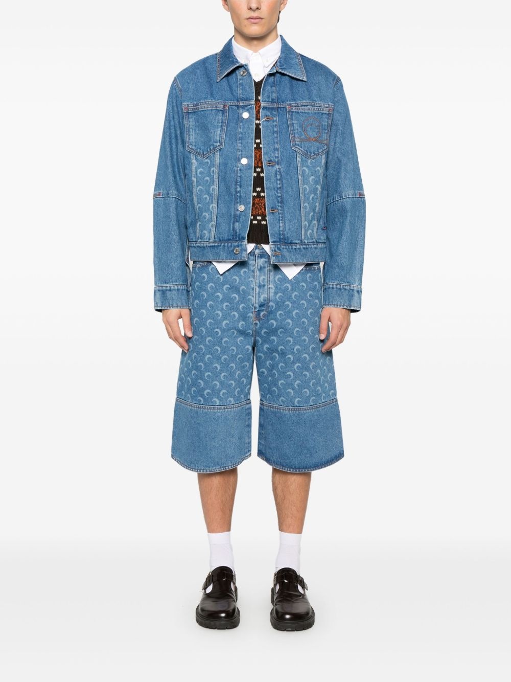 moon-laser denim jacket - 2