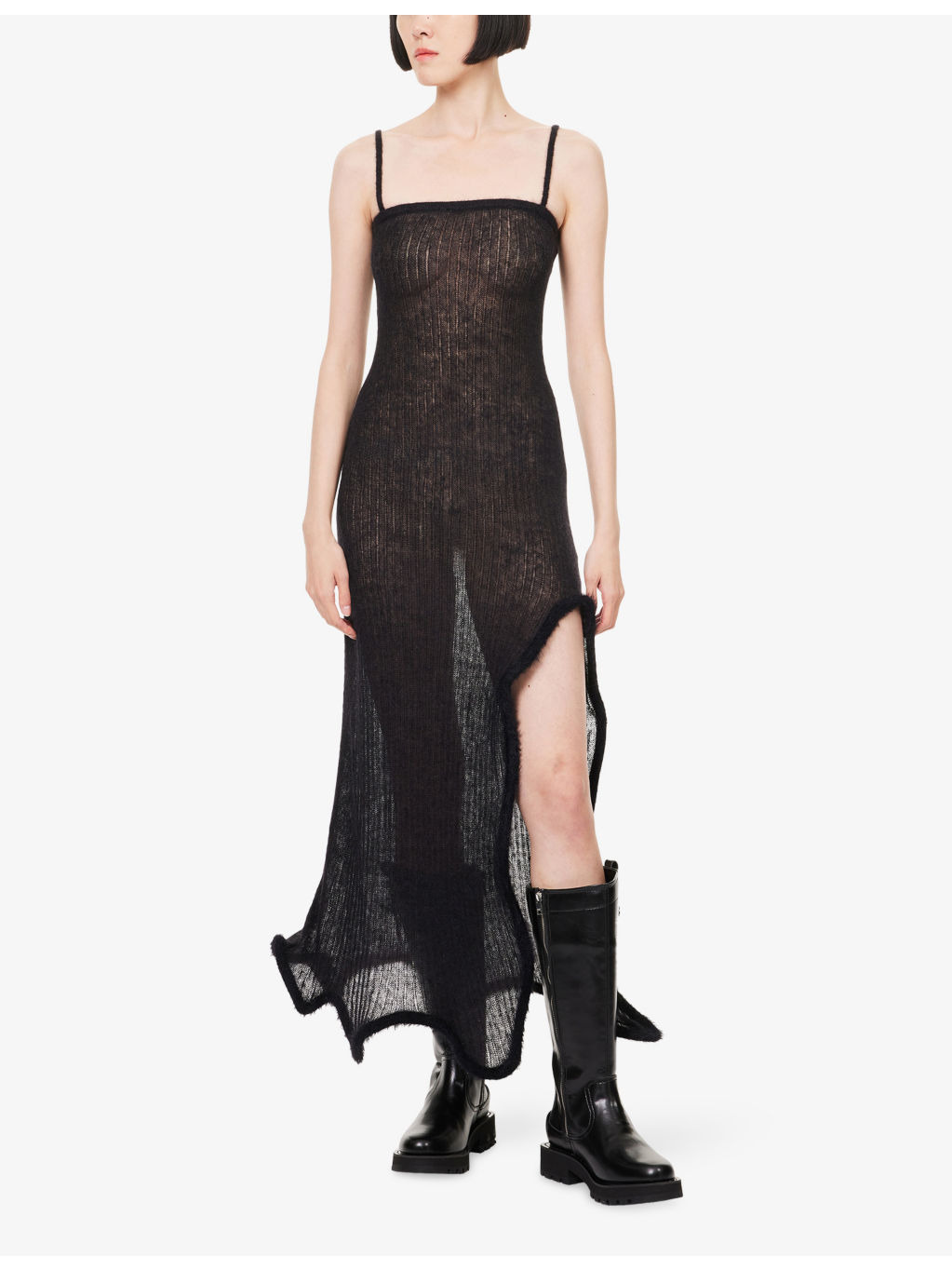Nalin Wavy Alpaca-Blend Midi Dress - 3
