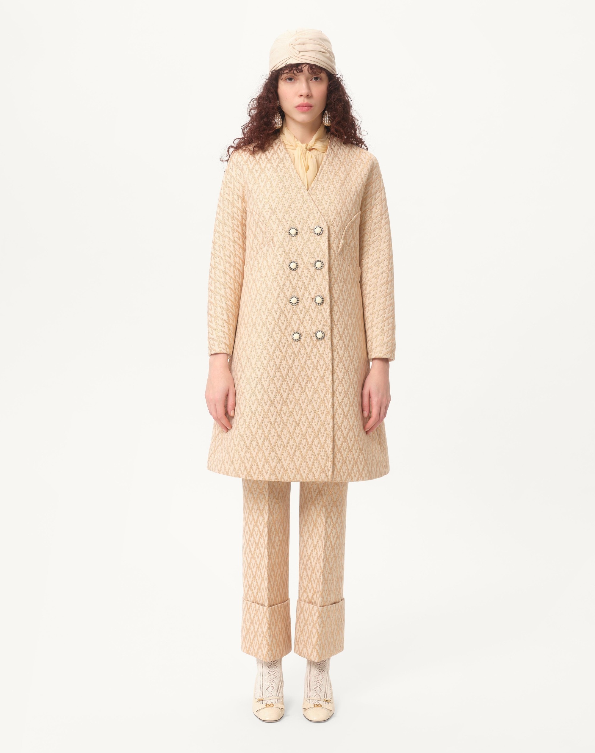 LUREX JACQUARD TOUTE LA V COAT - 6