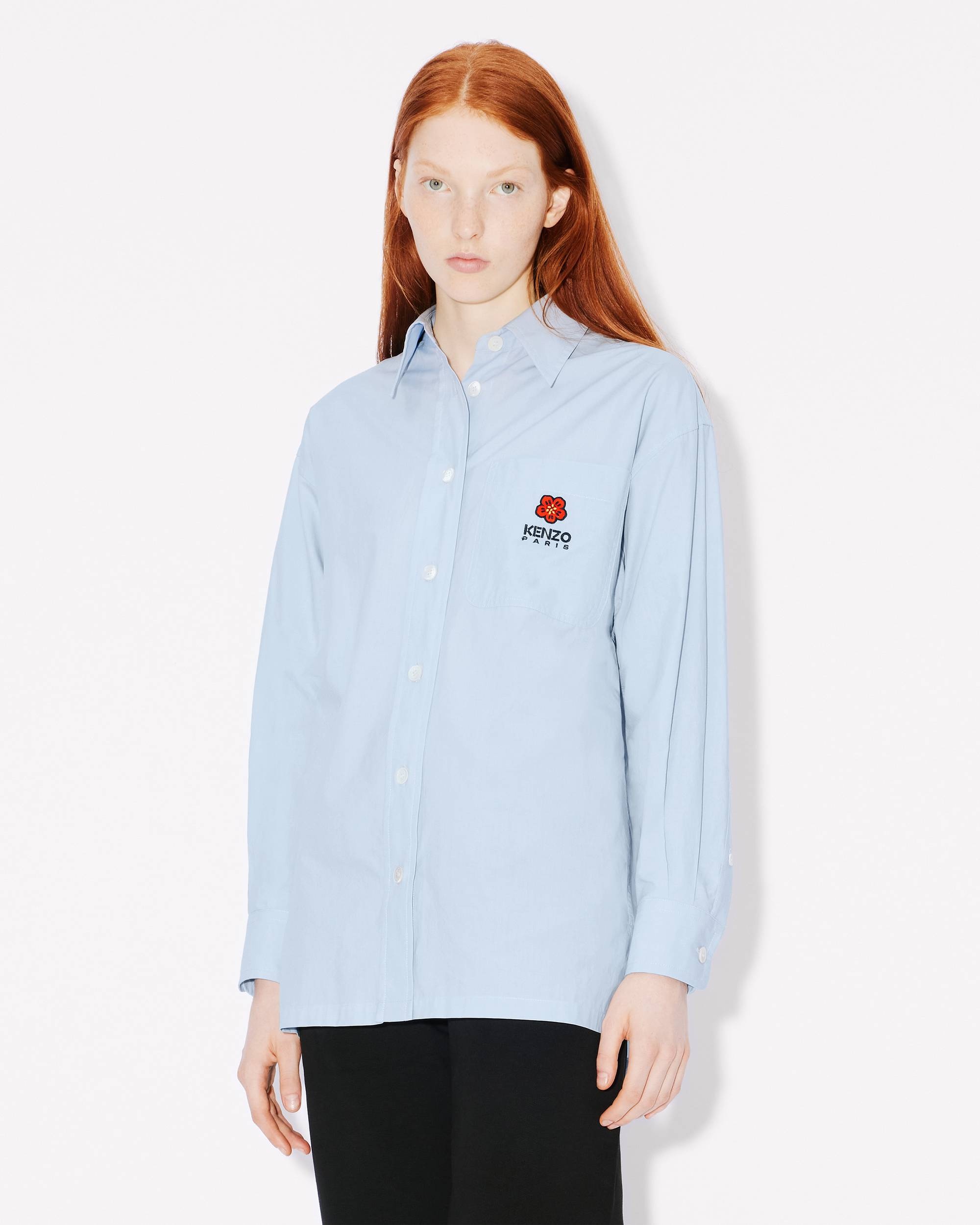 'Boke Flower' embroidered oversized shirt - 3