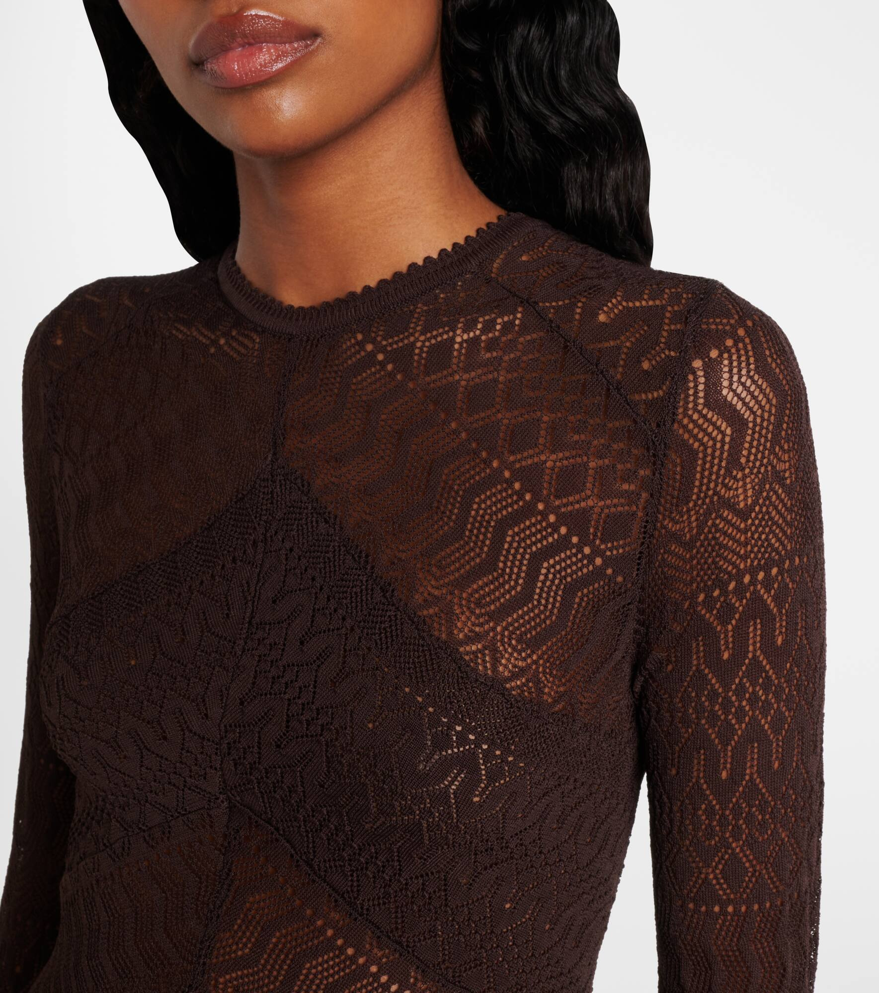 Vera knitted open-back maxi dress - 4