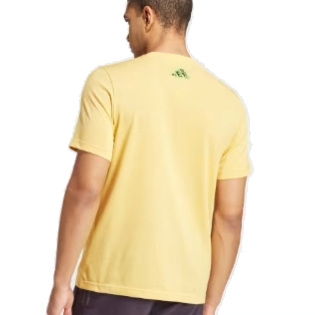 adidas Running Earth Day Graphic T-Shirt Asia Sizing 'Yellow' IY7599 - 3