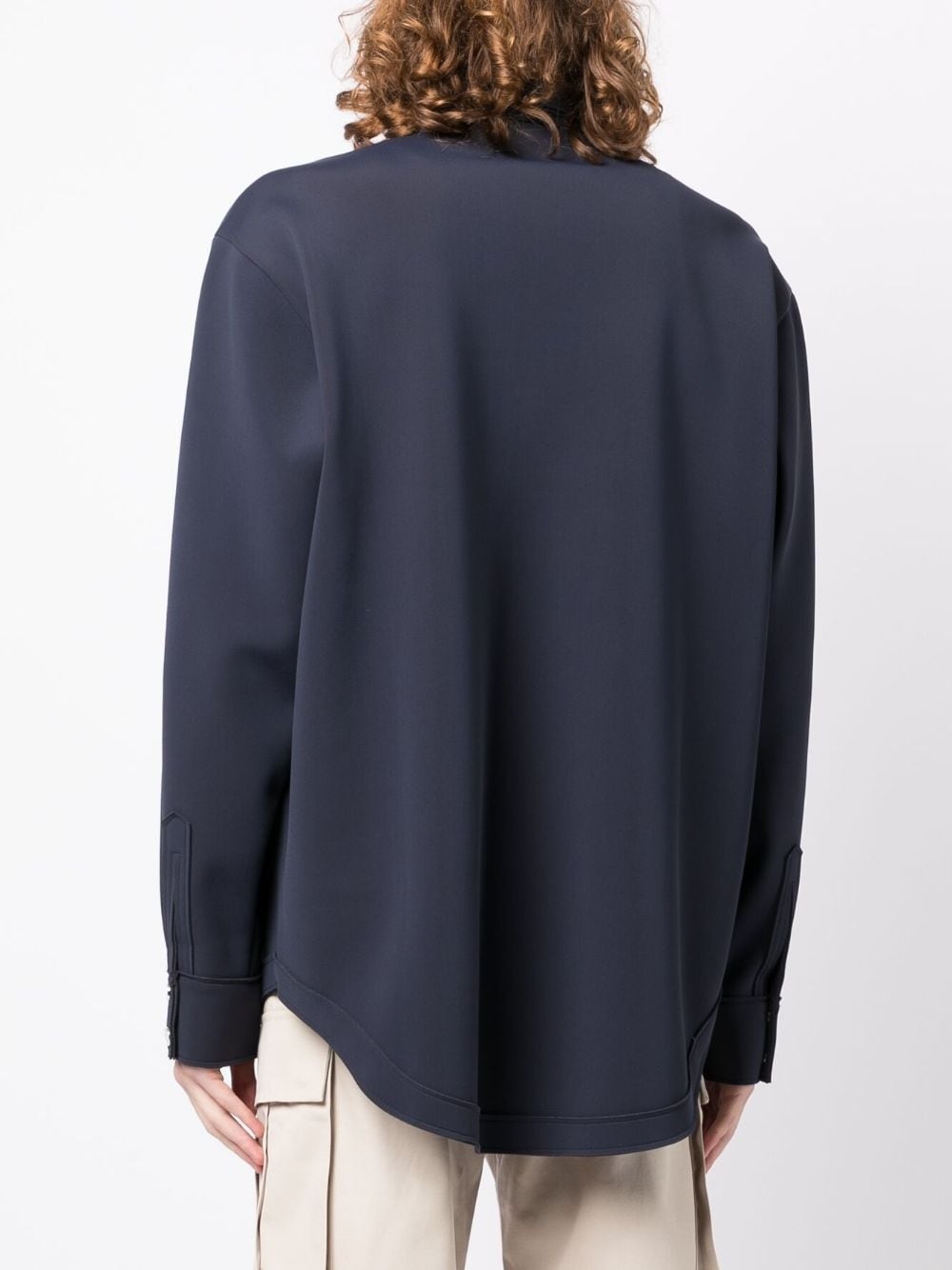 logo-print recycled nylon shirt - 4