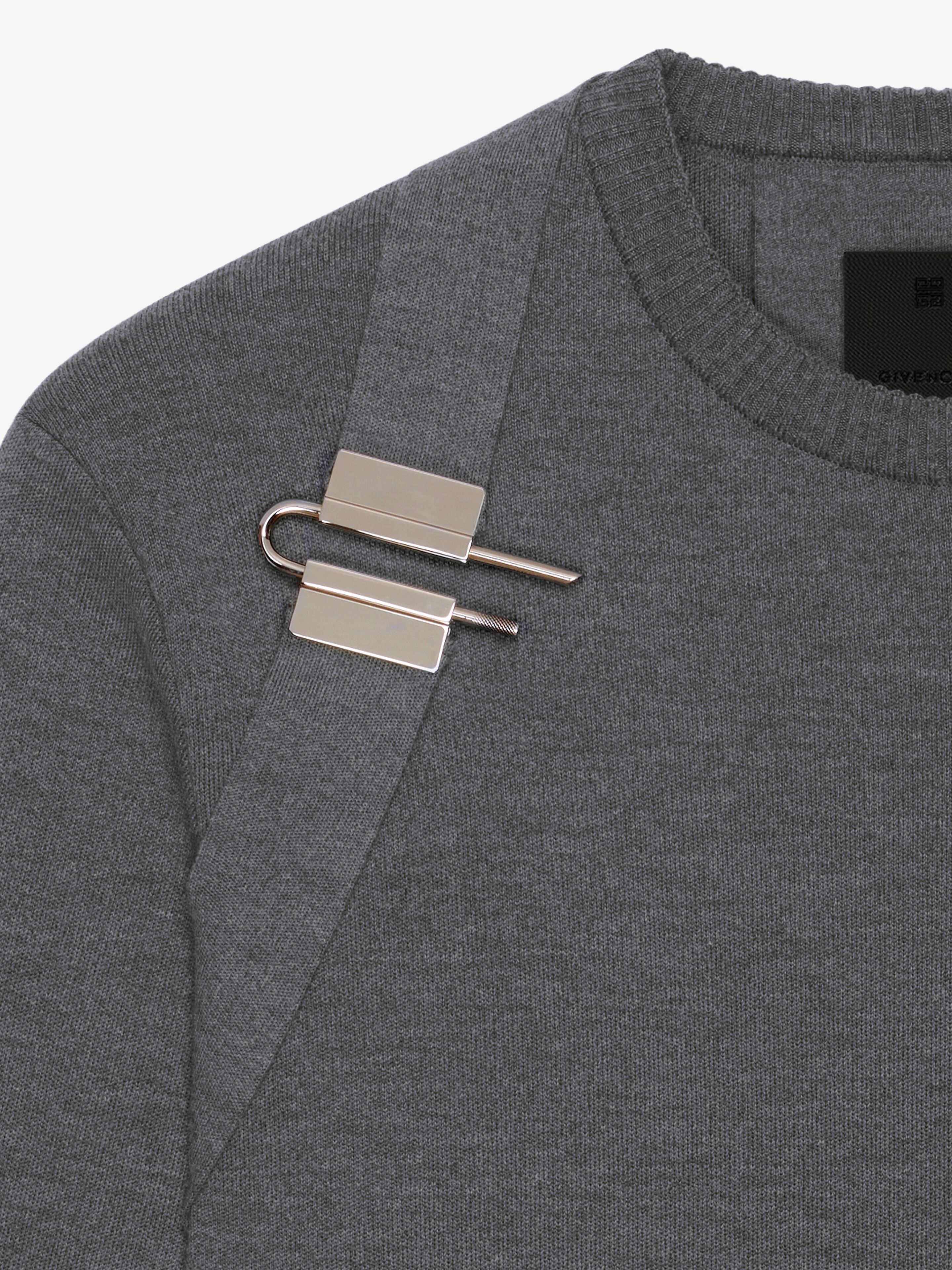 SWEATER IN WOOL AND SILK WITH U-LOCK HARNESS - 5