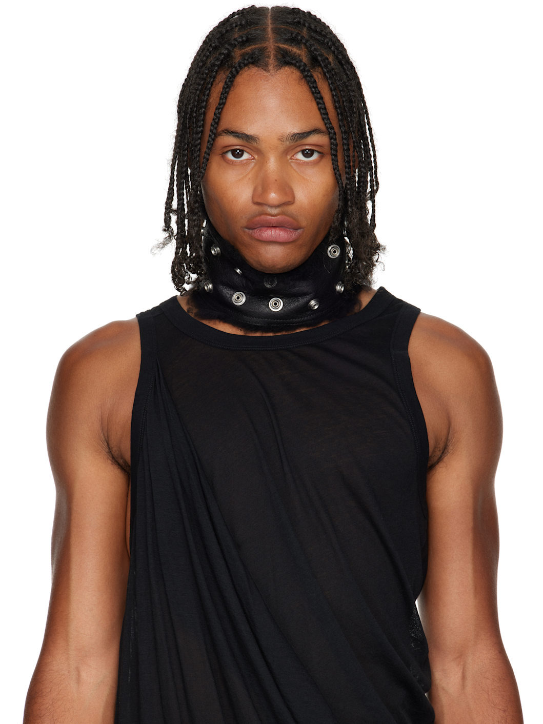 Black Concordians Shearling Neck Band - 3