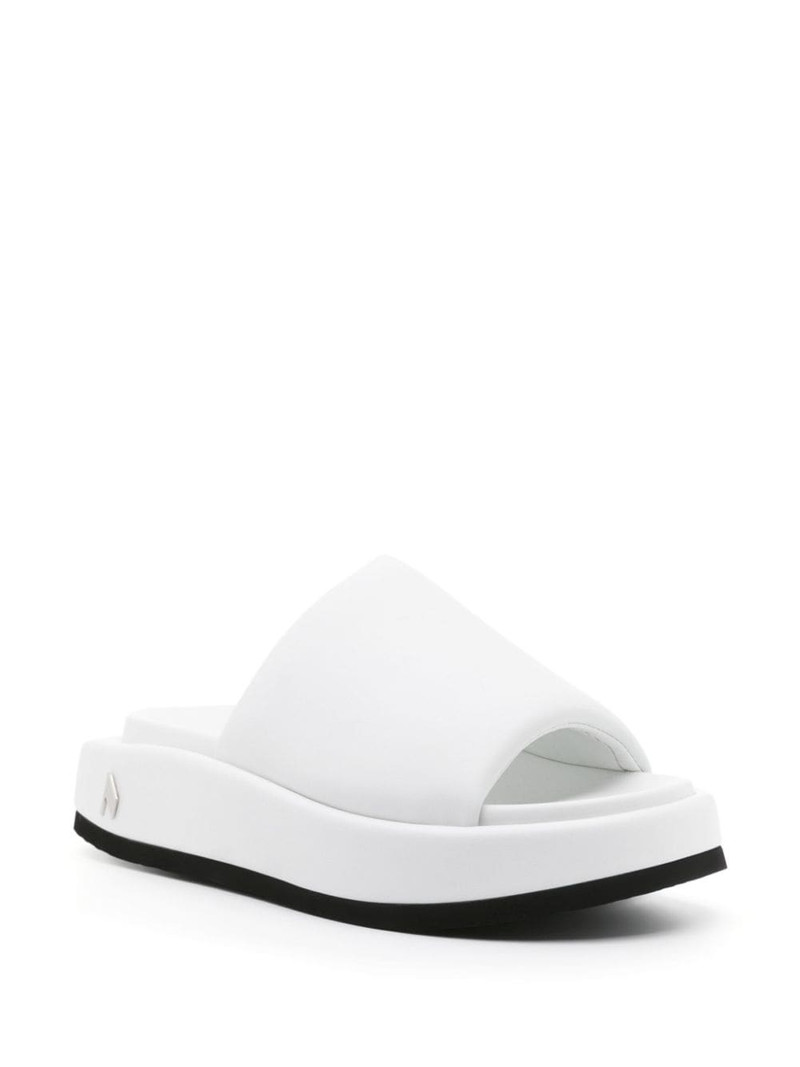 THE ATTICO Mia leather flatform slides outlook
