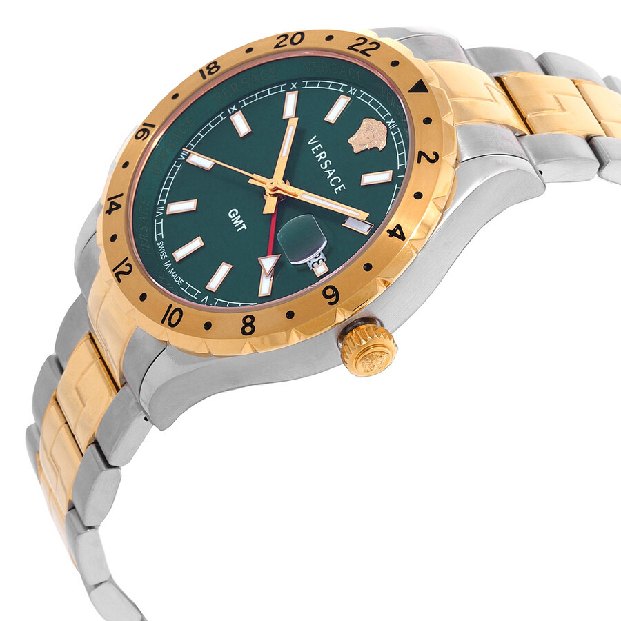 Versace Hellenyium GMT Quartz Green Dial Men's Watch V11050016 - 2