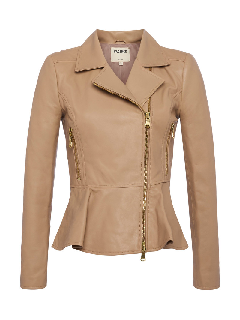 Lyric Leather Peplum Jacket 1