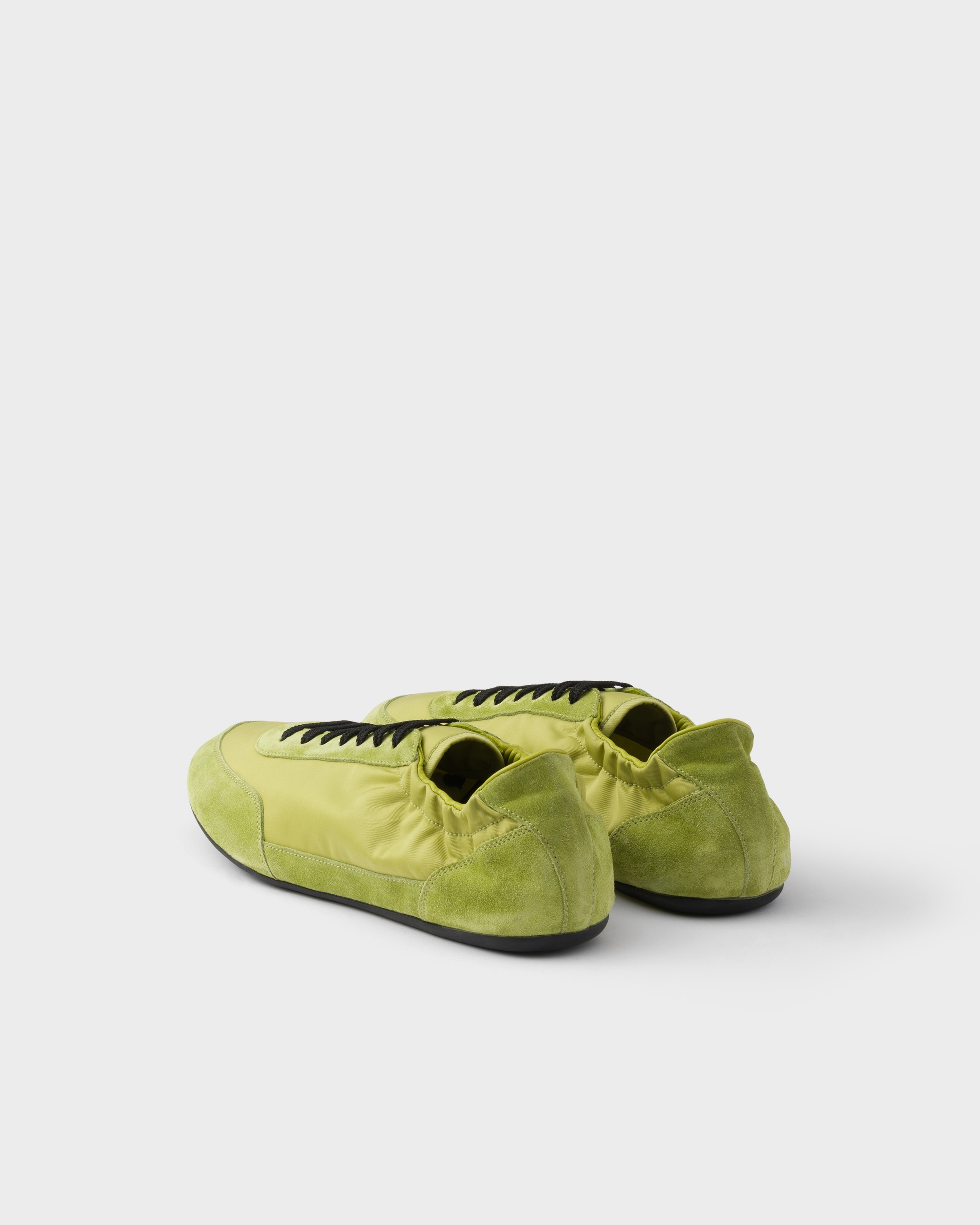 Collapse Re-Nylon and suede elasticized sneakers - 5