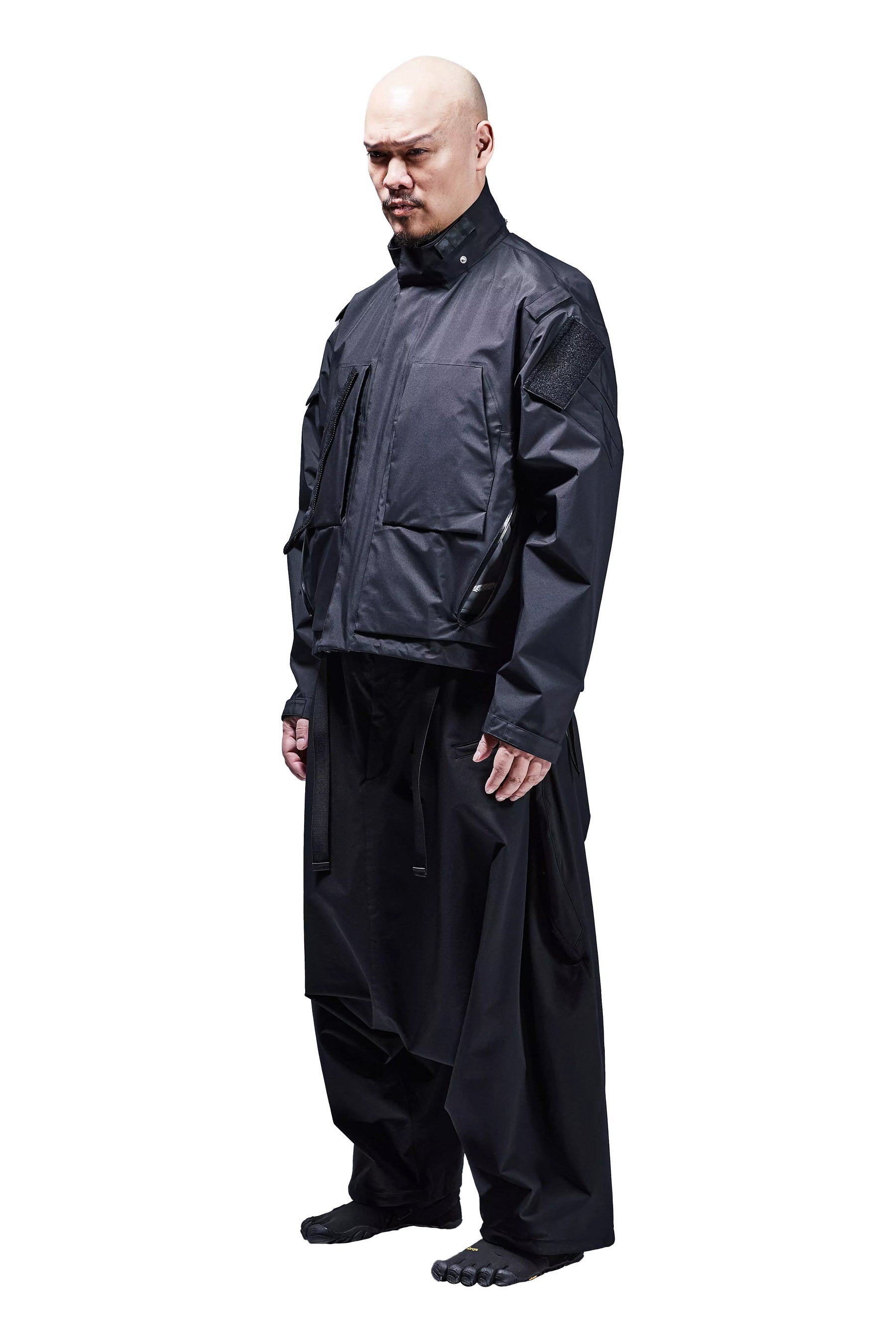 Cooling Skin ブラック ロングジョン Purple Brand Men's Black Resin Knee Slit Jean | A.K. Rikk's