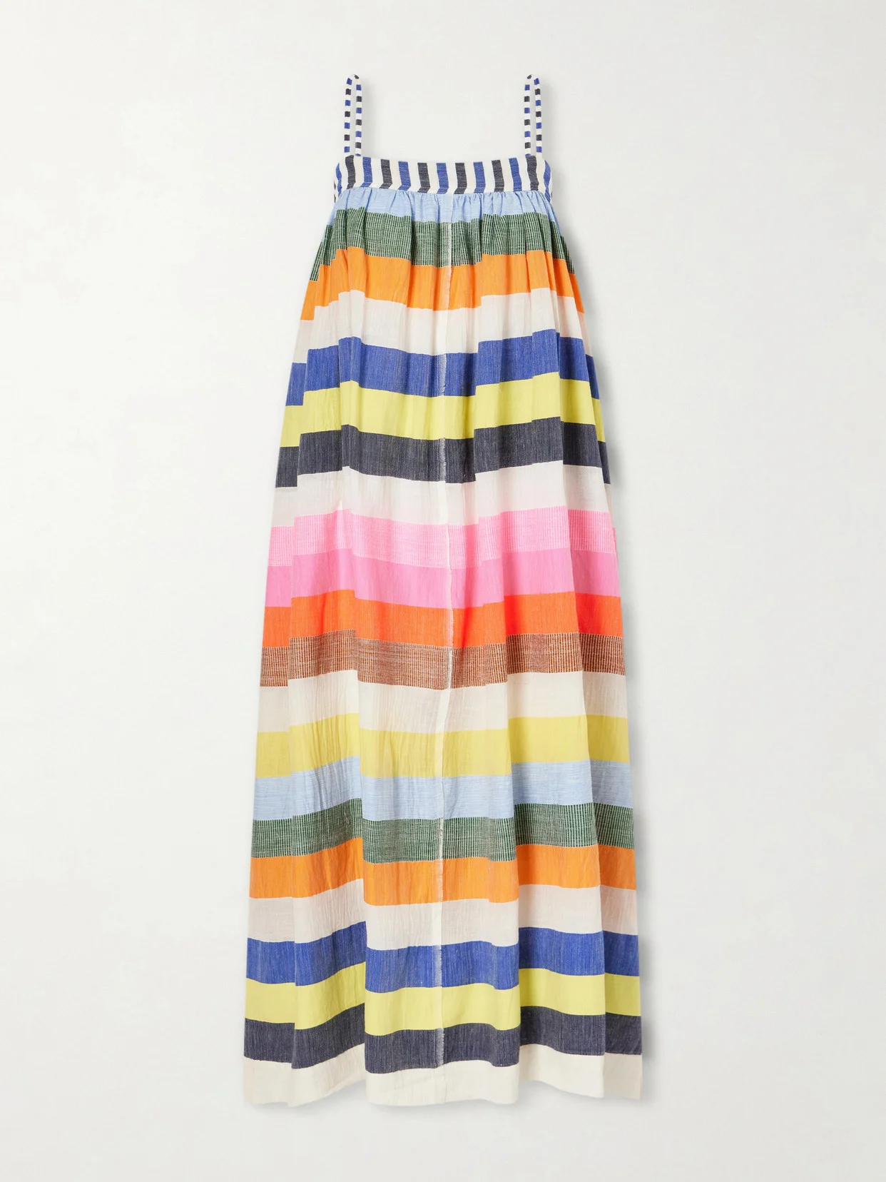 Eda Striped Cotton-gauze Midi Dress - 1