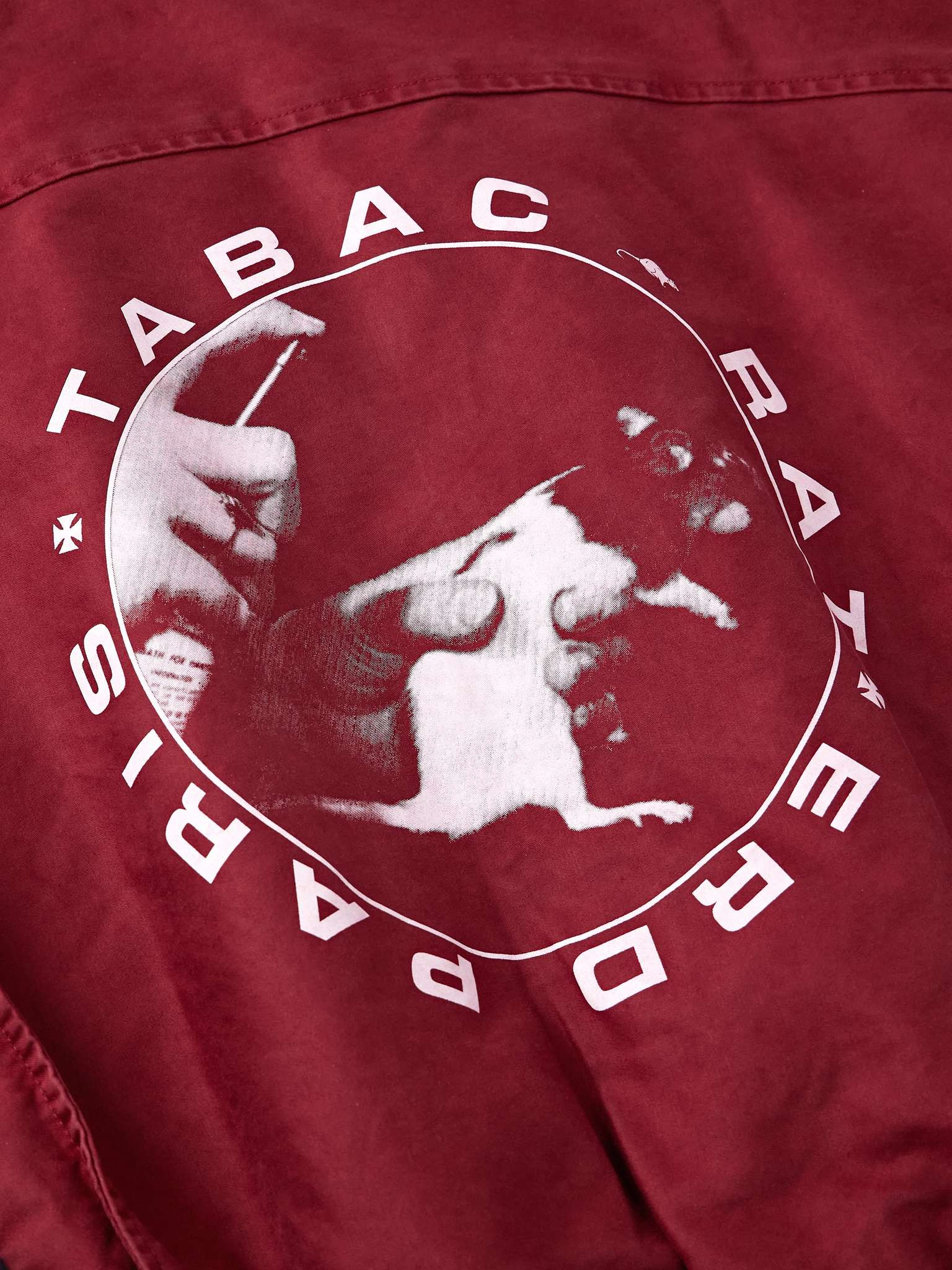 Tabac Rat Logo-Print Colour-Block Cotton-Moleskin Track Jacket - 5