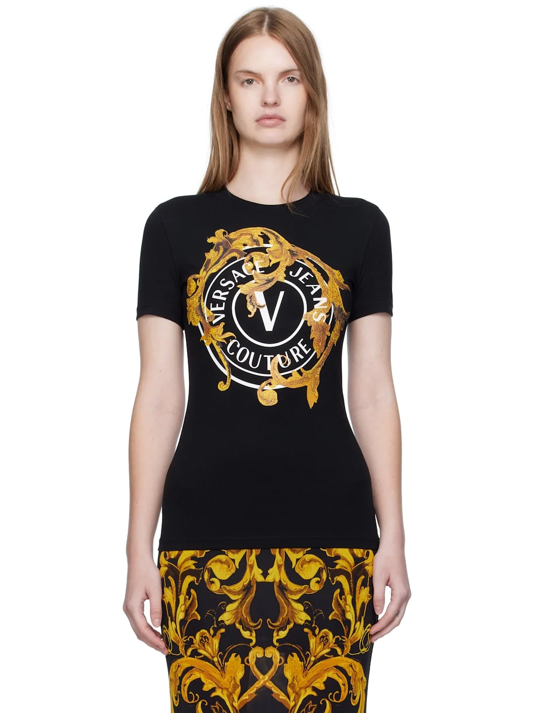 Black Printed T-shirt - 1