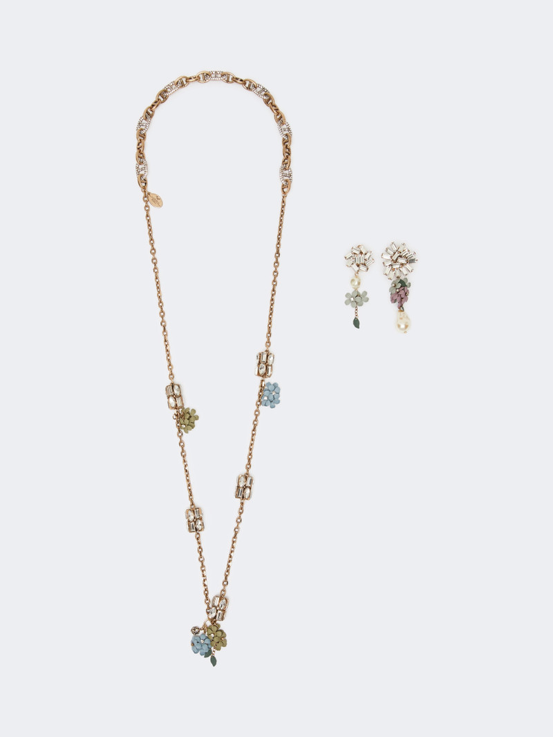 PEVERA Set with flower and crystal details - GOLD 1