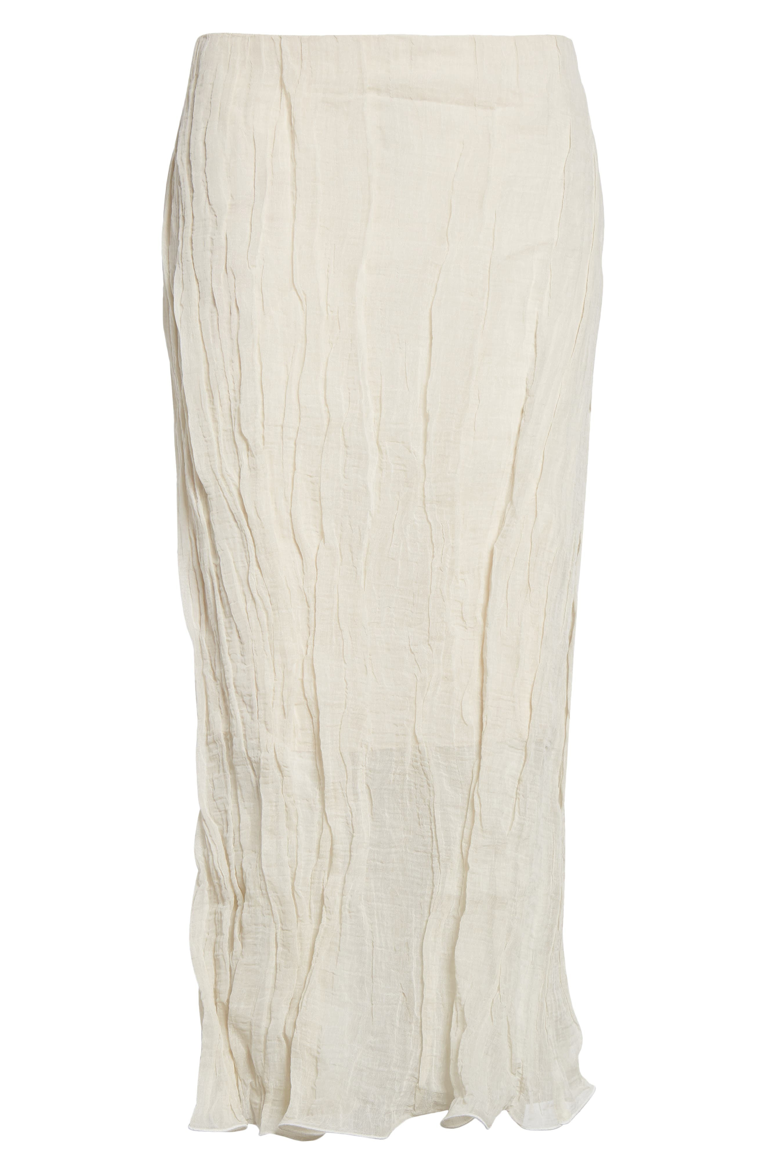 Brandon Maxwell The James Metallic Organza Straight Skirt in Oyster at Nordstrom - 6