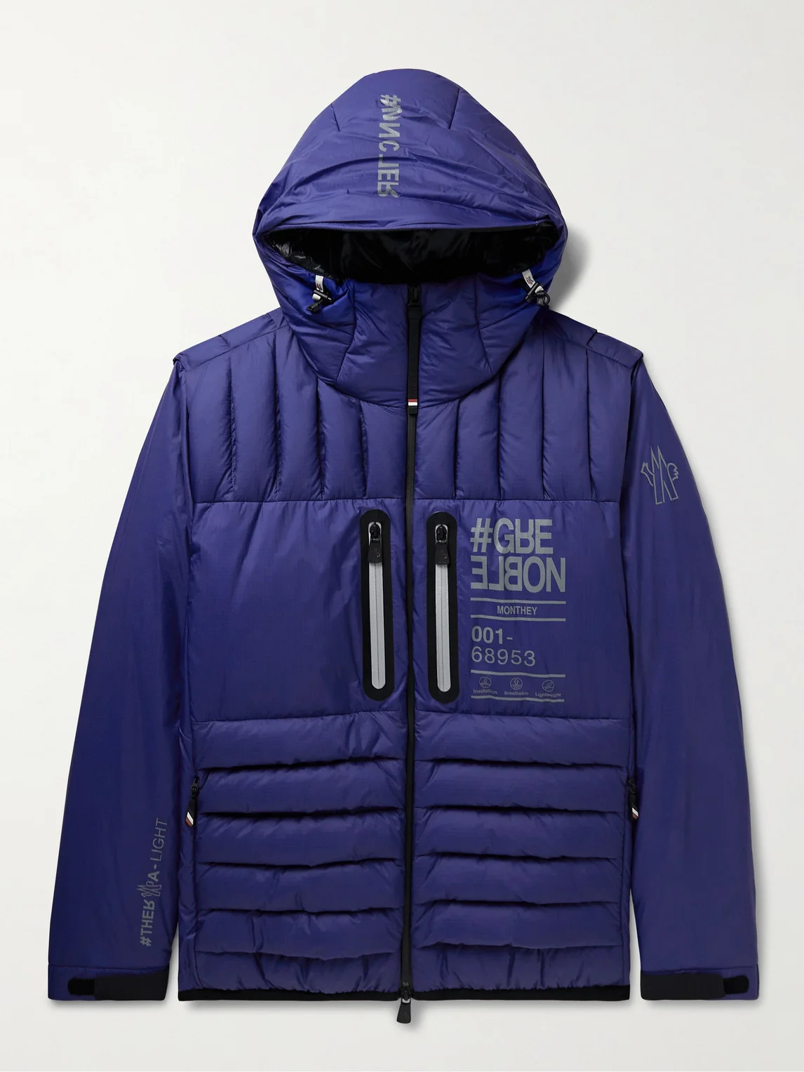Monthey Logo-Print Quilted Ripstop Hooded Down Ski Jacket - 1