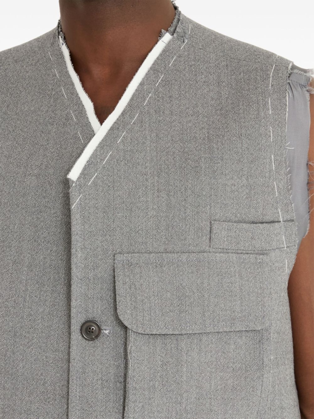 cargo wool vest - 7
