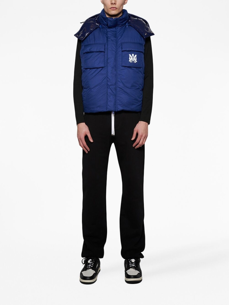AMIRI logo-embroidery padded gilet outlook