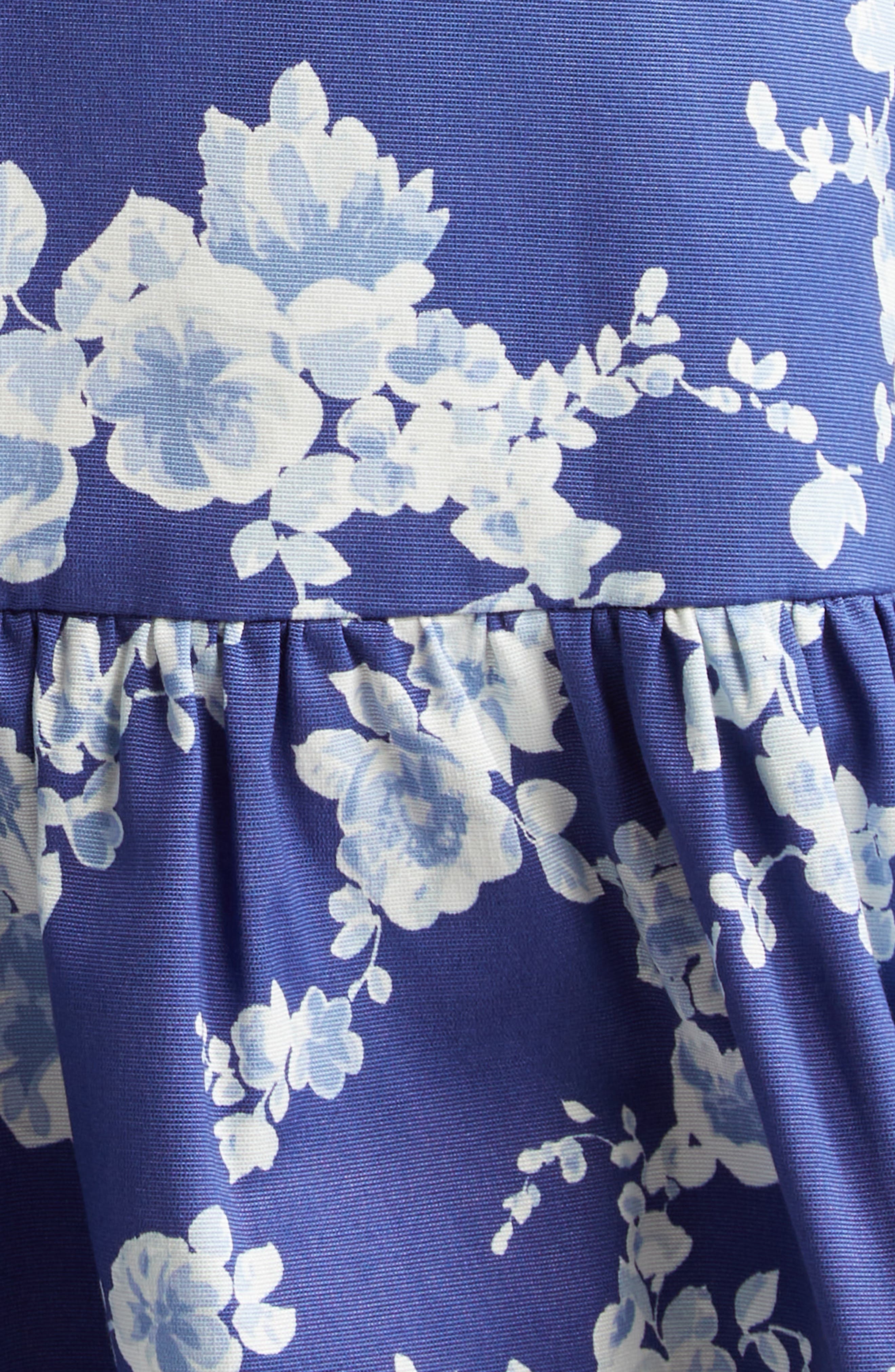 Carolina Herrera Floral Print Tiered Dress in Nautilus Multi at Nordstrom - 6