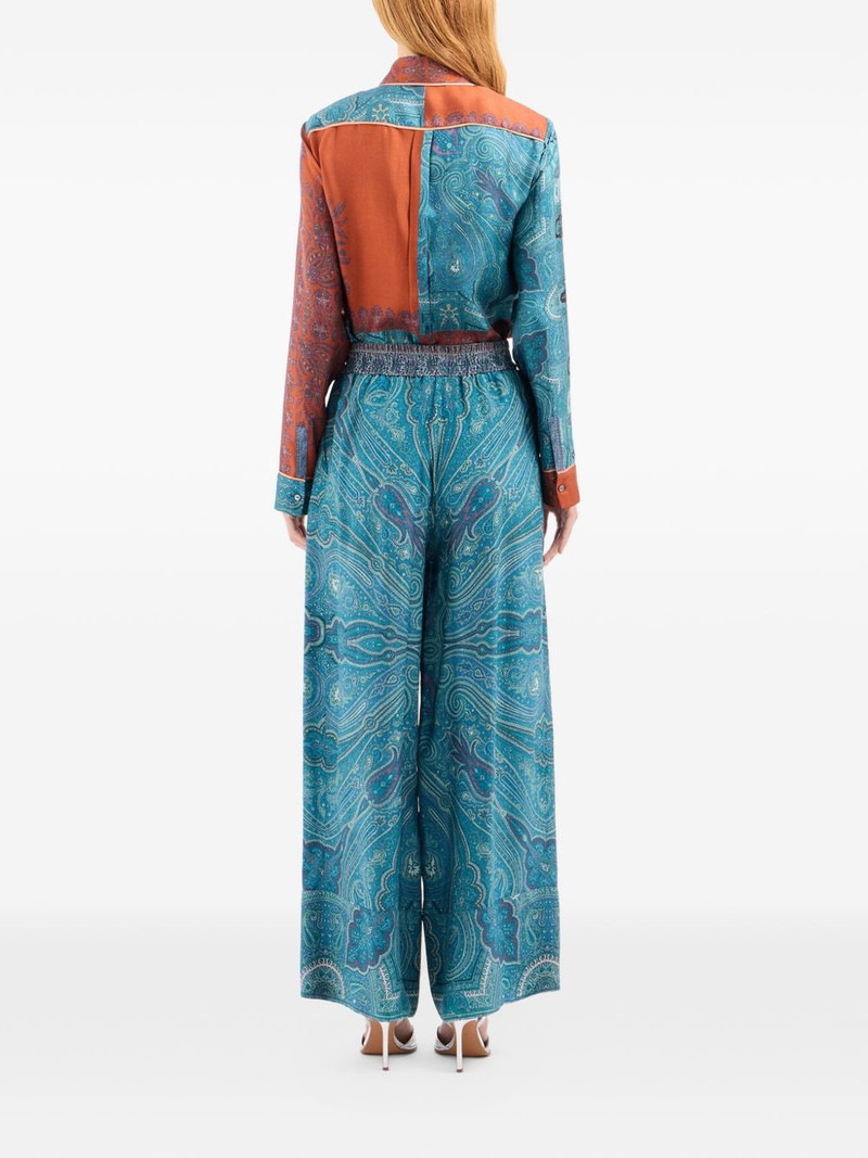 Tetris paisley elastic palazzo pants 3