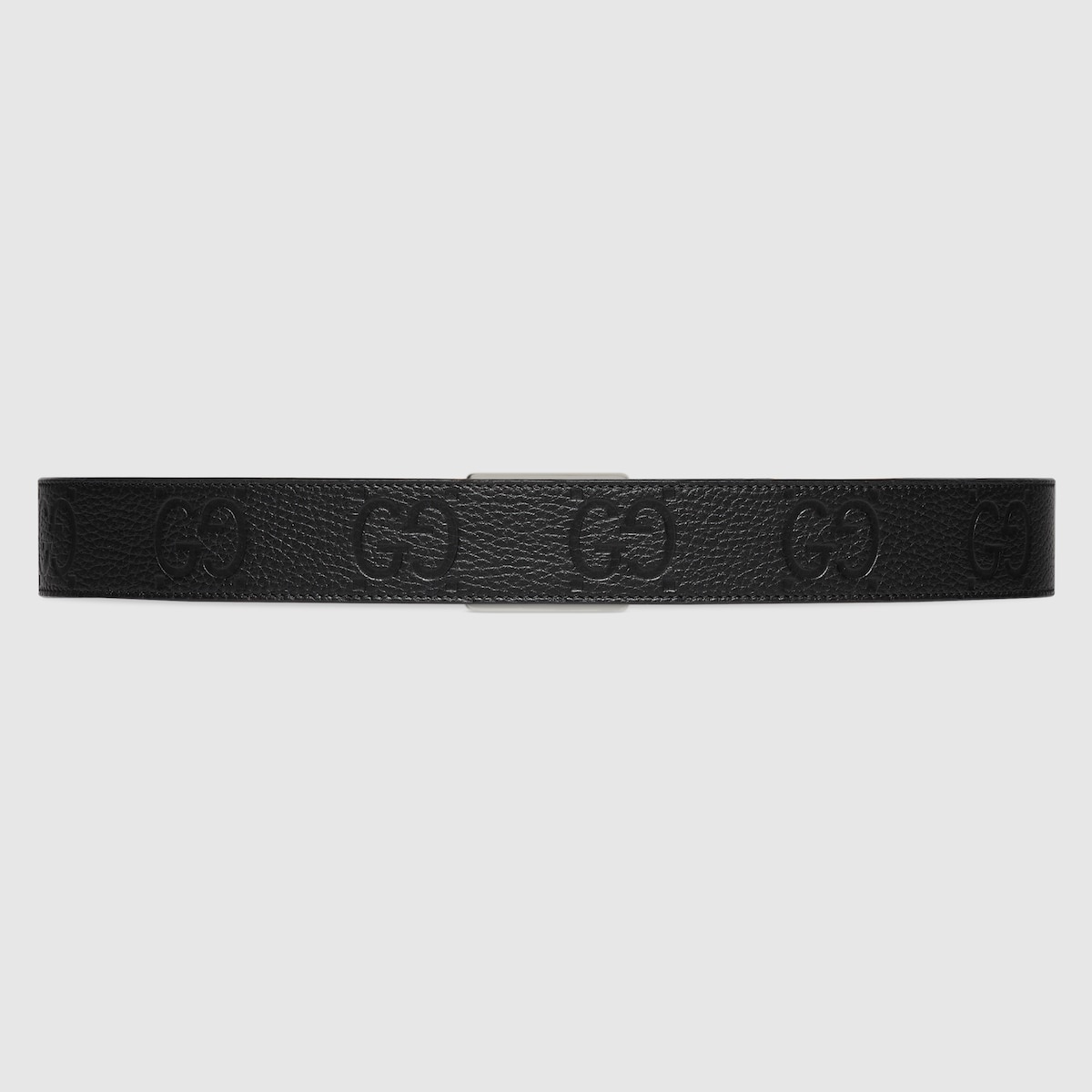 GG rubber-effect leather belt - 3