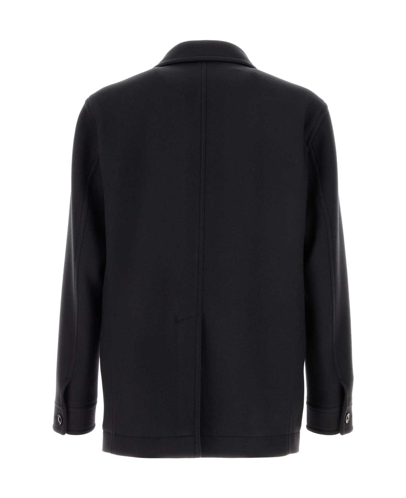 Navy Virgin Wool Jacket - 2