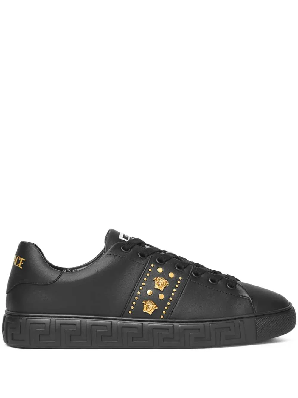 Versace Men Greca Sneakers With Studs - 1