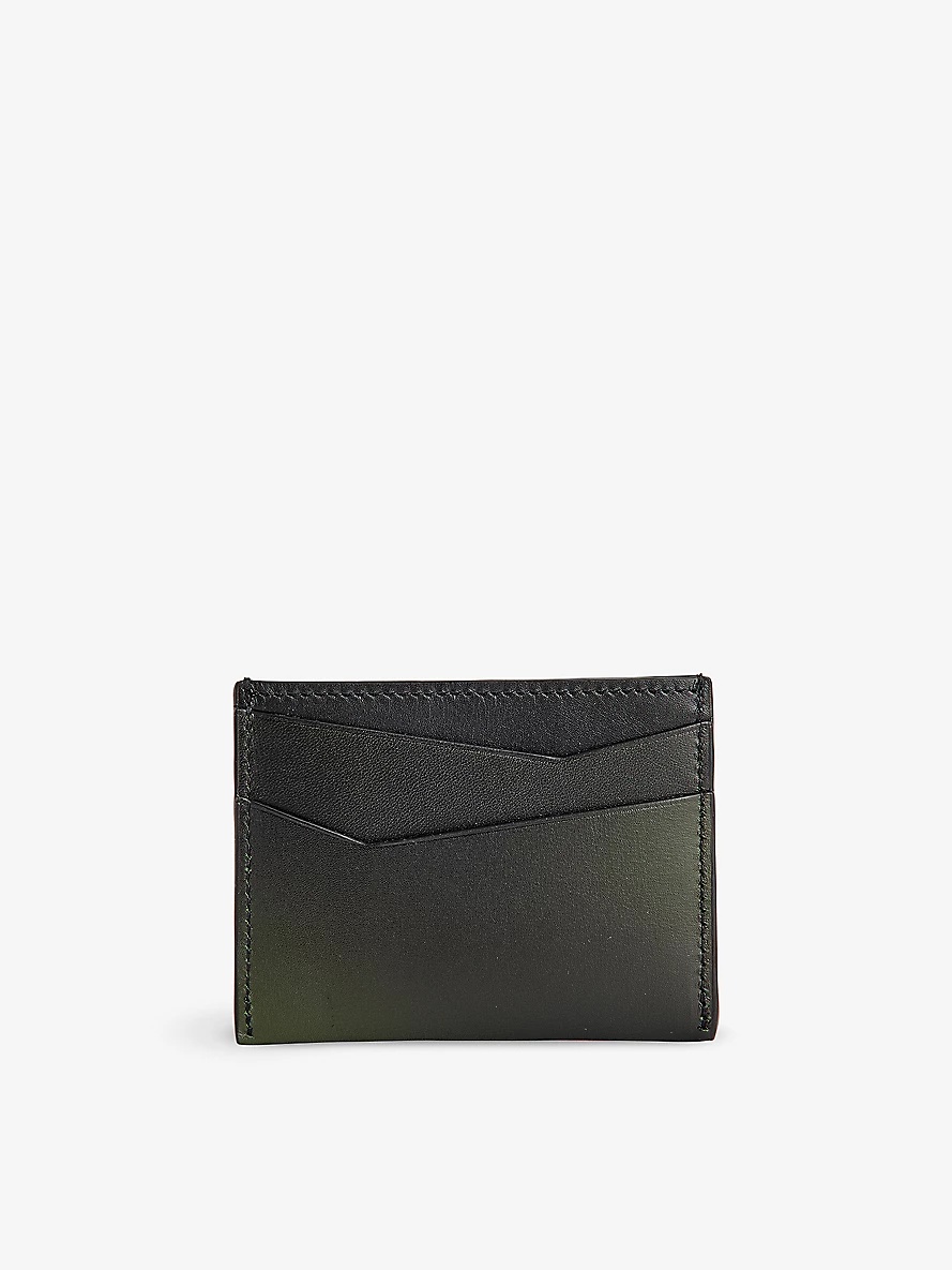 Puzzle Edge brand-debossed leather card holder - 3
