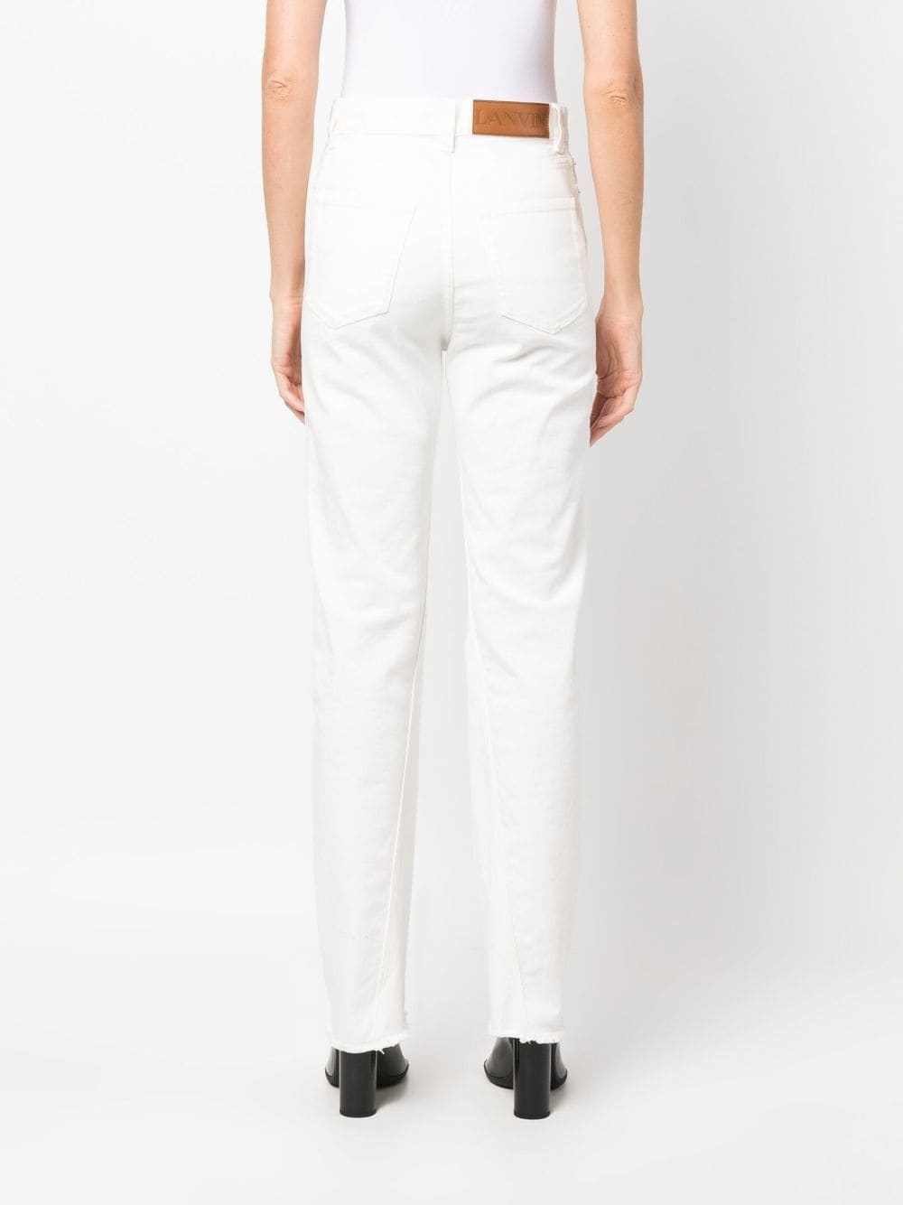 twisted straight-leg jeans - 4