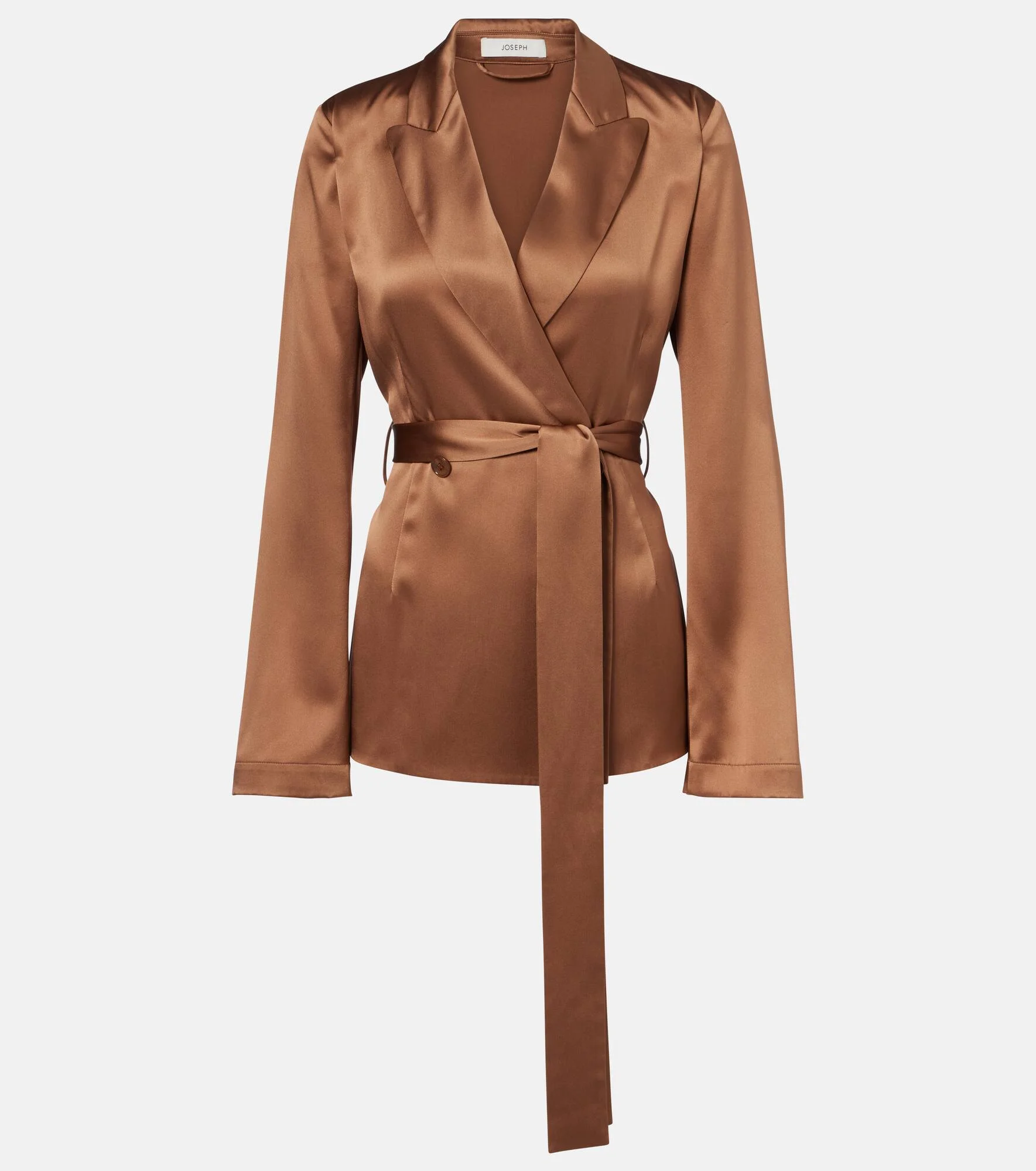 Archer double-breasted silk satin blazer - 1