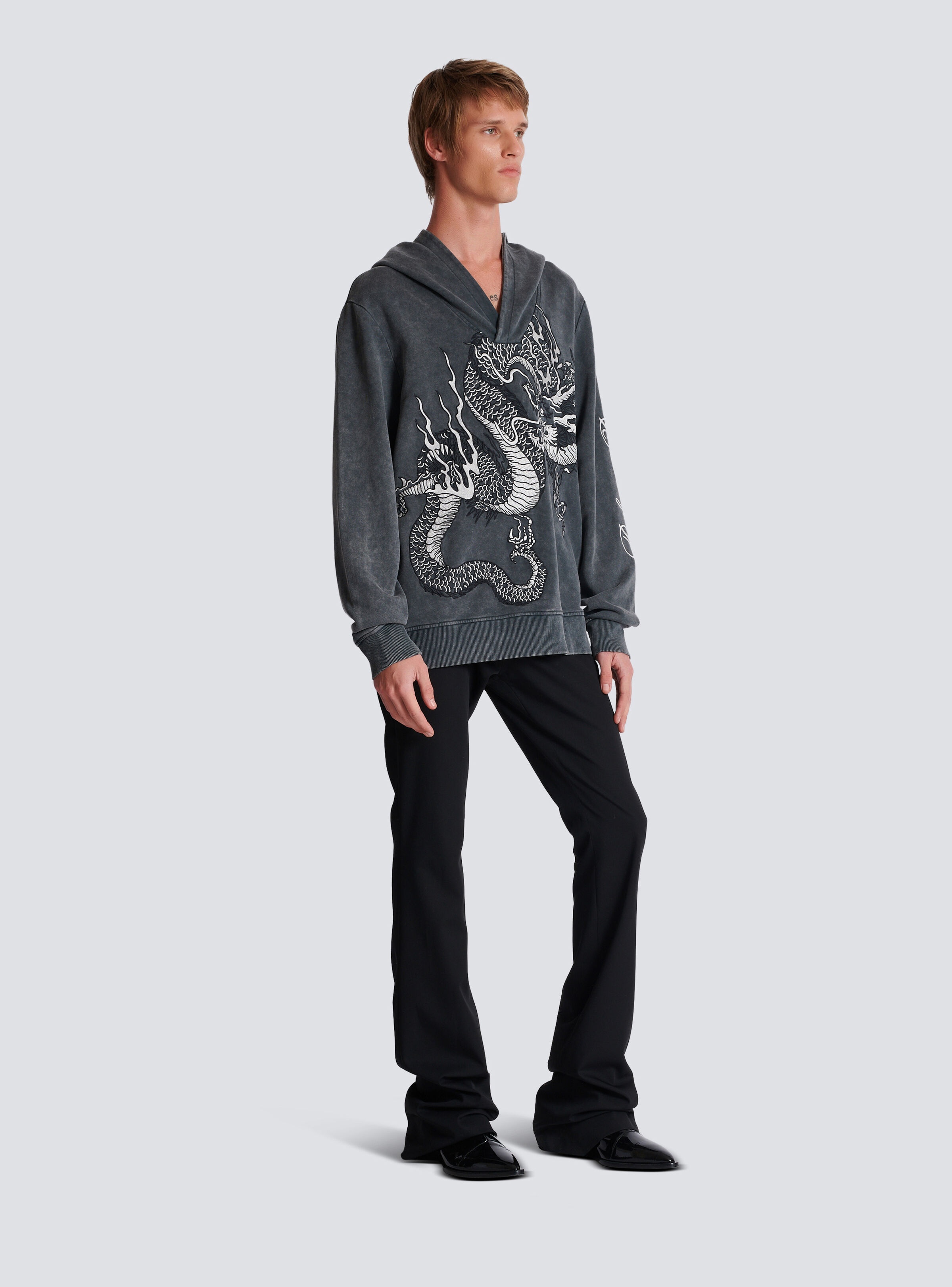 Dragon embroidered sweatshirt - 3