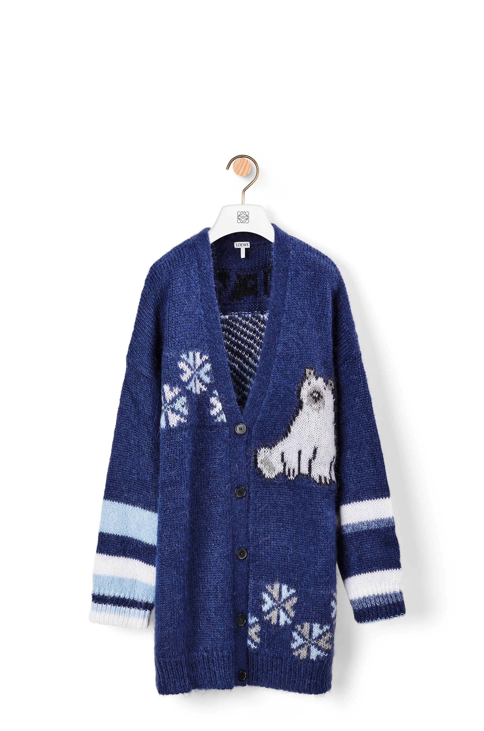 Oversize bear cardigan in mohair - 1