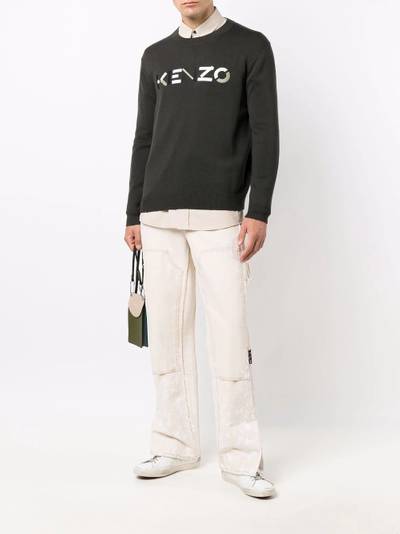 KENZO logo-print wool jumper outlook