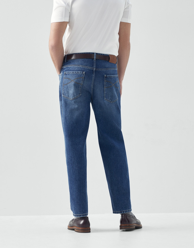 Denim easy fit five-pocket trousers 2