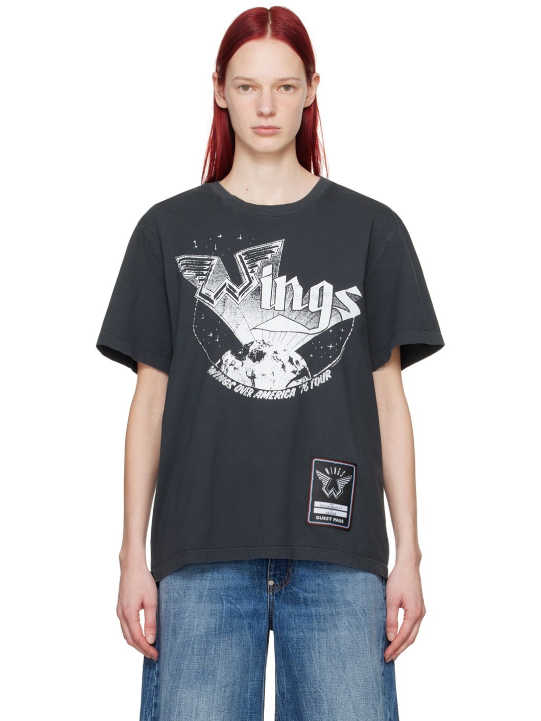 Black 'Wings' T-Shirt - 1