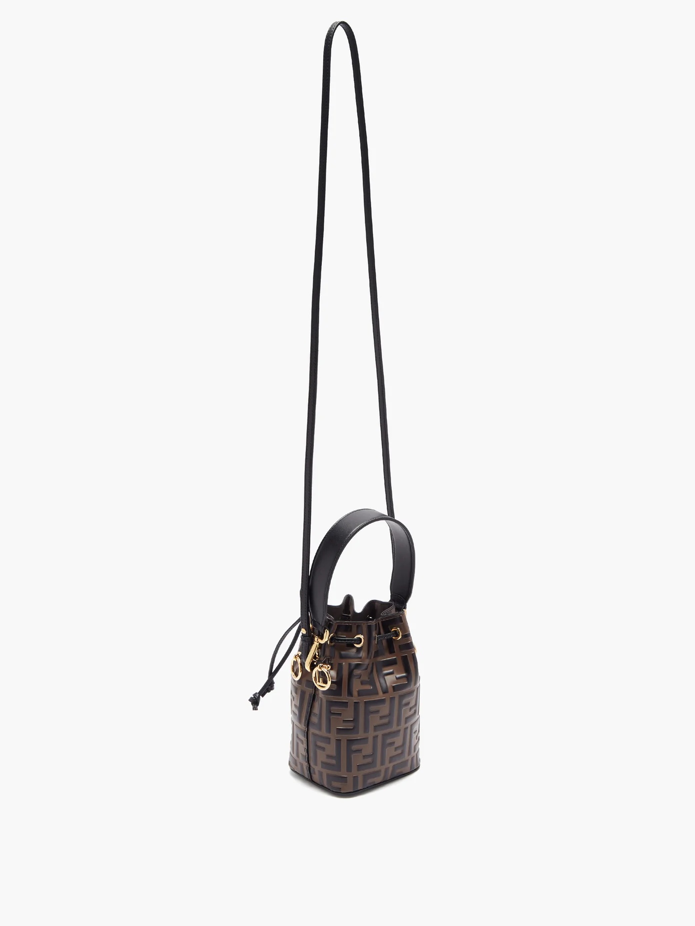 Mon Tresor mini leather bucket bag - 4