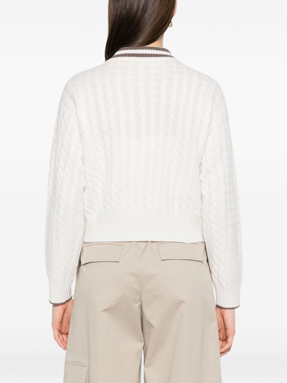 cable-knit jumper - 4
