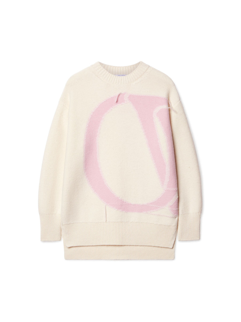 White Maxi Logo Crewneck 1