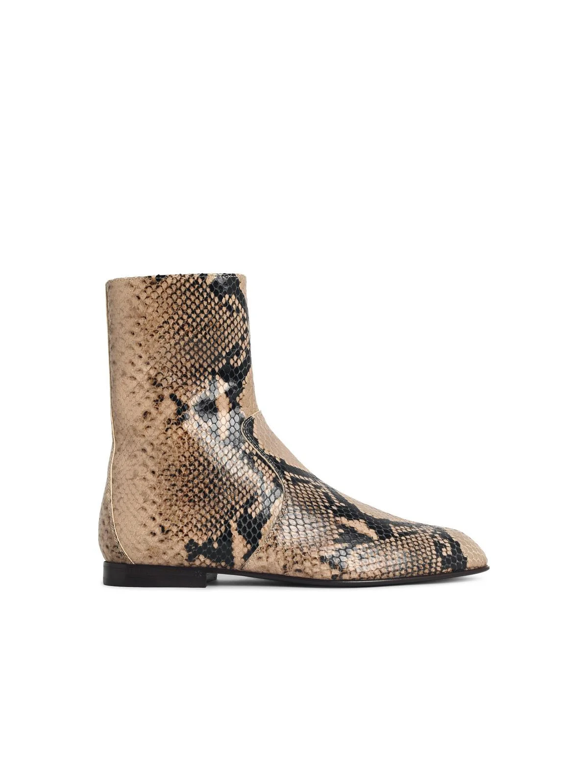 Khaite 'COLT' Snake Leather Ankle Boots - 1