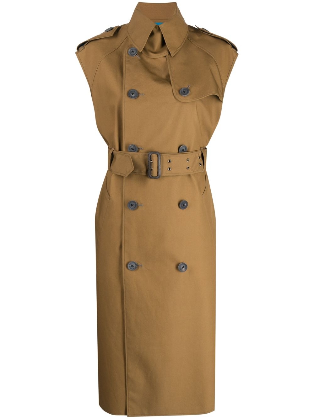 deconstrcted belted trench coat - 1
